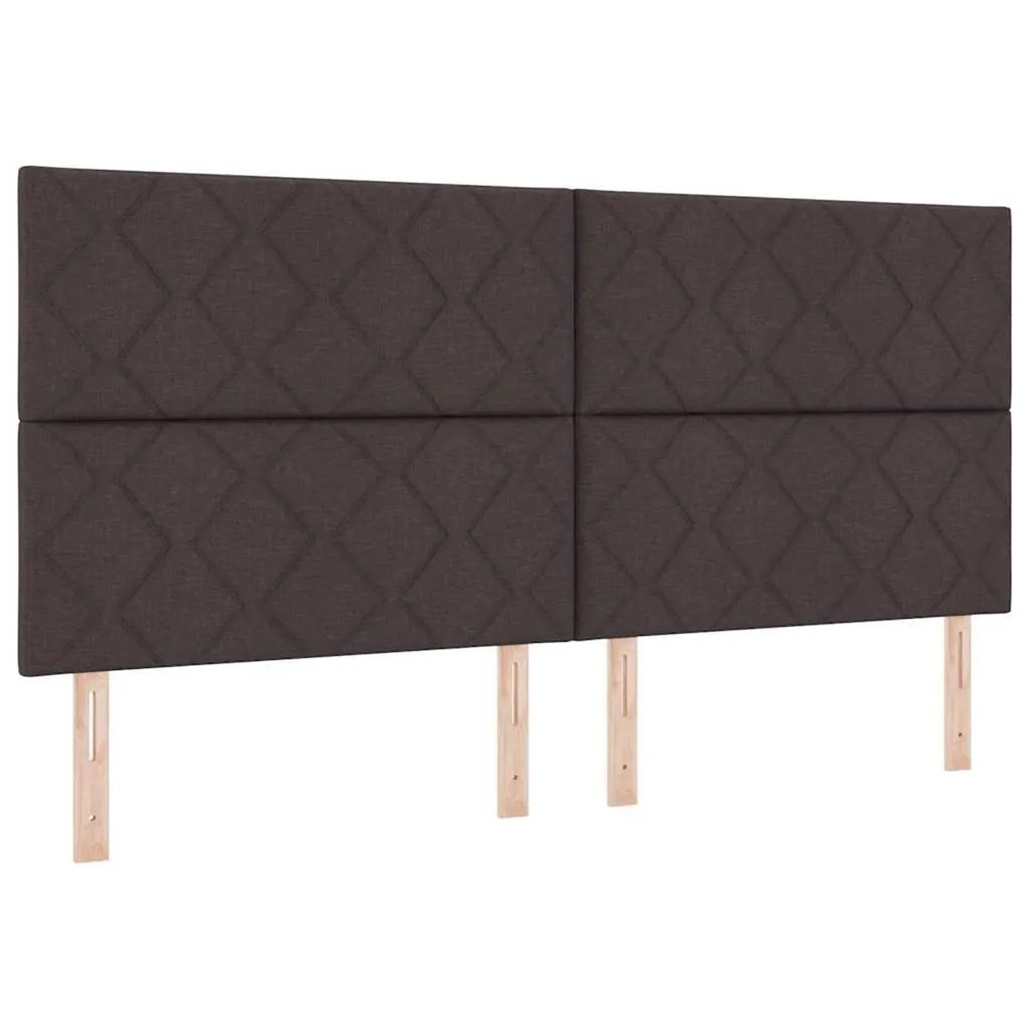 vidaXL LED Boxspringbett mit Matratze Dunkelbraun 200 x 200 cm Stoff 3343204
