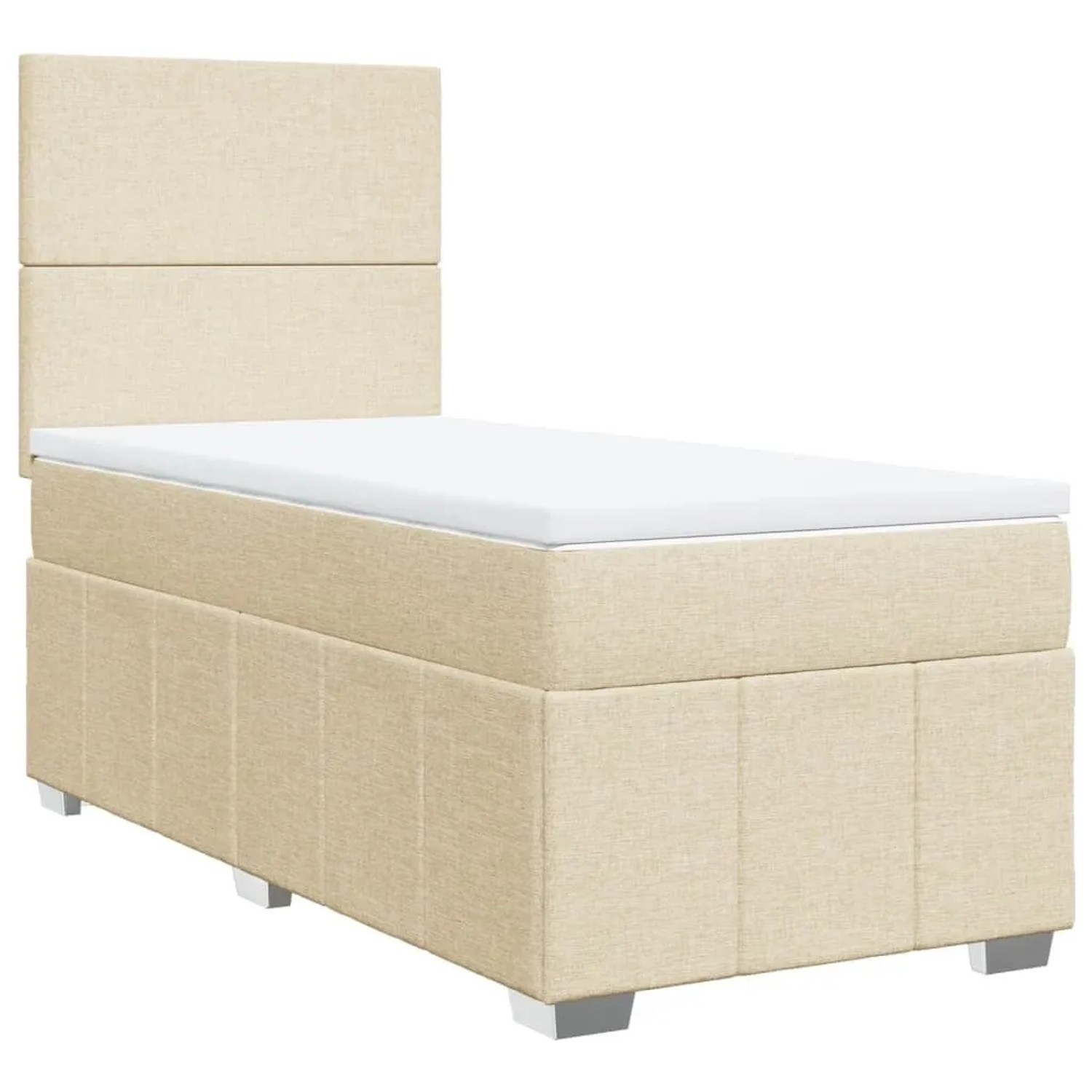 Thumbnail - vidaXL Boxspringbett mit Matratze Creme 90x190 cm Stoff 3291521