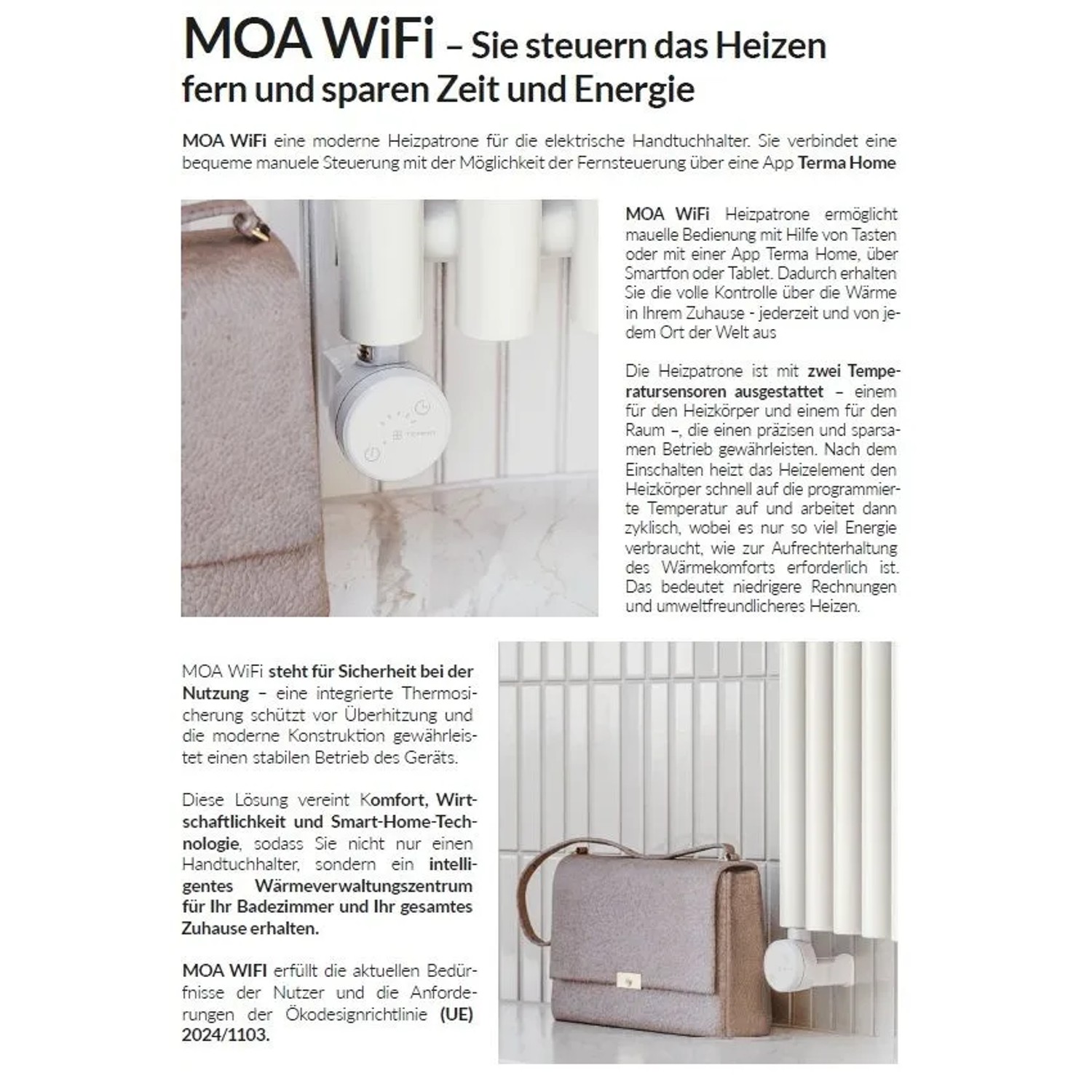 anapont Heizpatrone Für Badheizkörper Wifi und Bluetooth 600 Watt weiß Elektrischer Heizstab Für Handtuchheizkörper Elektro Elektrobadheizkörper_6