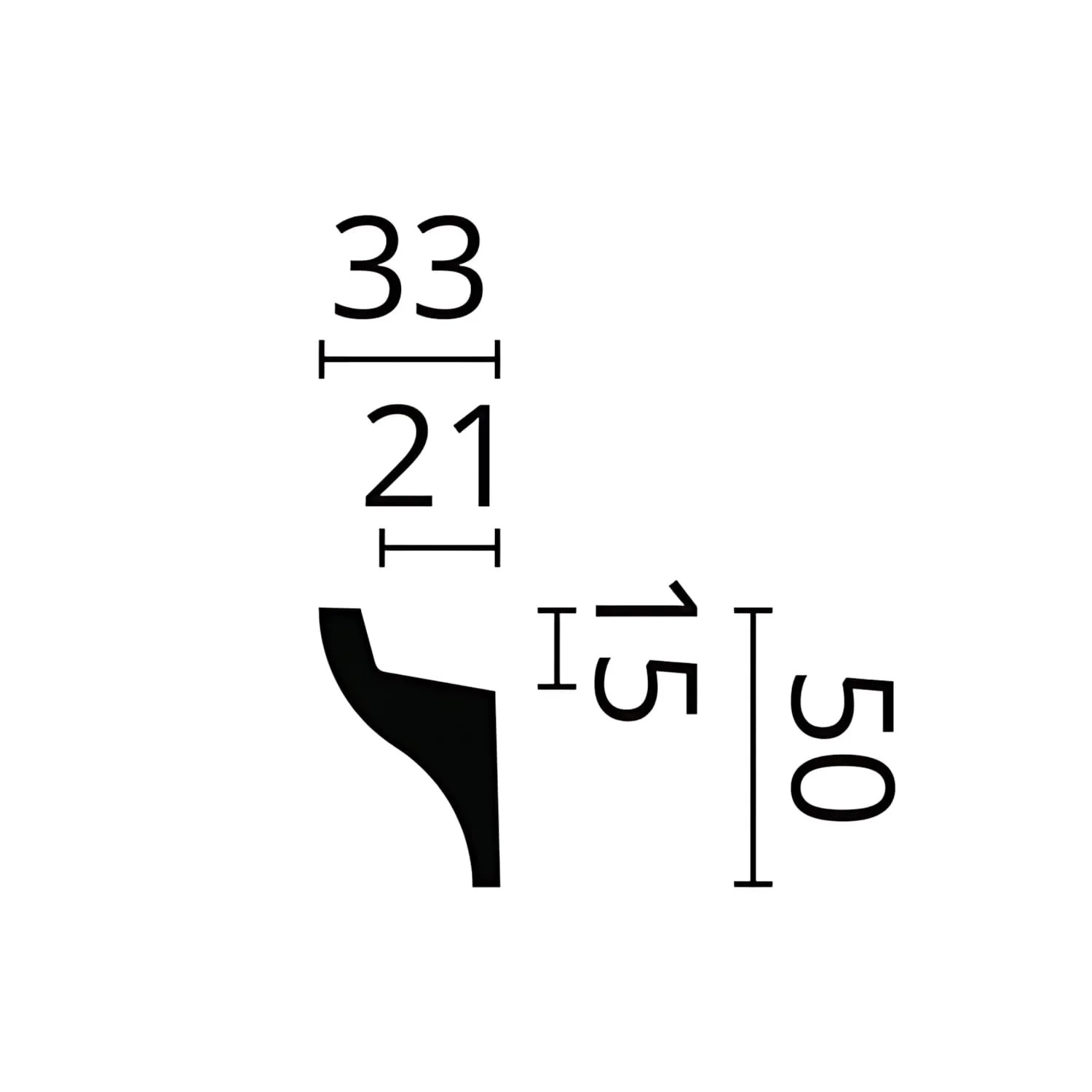 Graue NMC Eckleiste IL3 WALLSTYL für indirekte Beleuchtung, Maße 5x3,3x200cm.