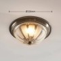 Dimmbare LED Deckenleuchte Henja in Bronze mit Glas, Retro Vintage Design für Wohnzimmer.