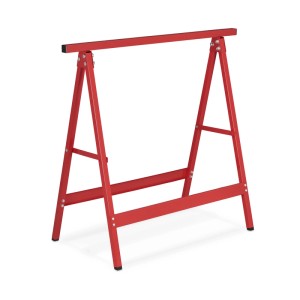 Relaxdays Klappbock 2er Set Stahl Rot Kratzfest 75 cm x 78 cm x 40 cm 2,5 kg