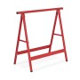 Relaxdays Klappbock 2er Set Stahl Rot Kratzfest 75 cm x 78 cm x 40 cm 2,5 kg