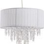 Weiße Näve Pendelleuchte Kristallo mit Acryl-Kristallen, ideal als Wohnzimmer- oder Schlafzimmerlampe.