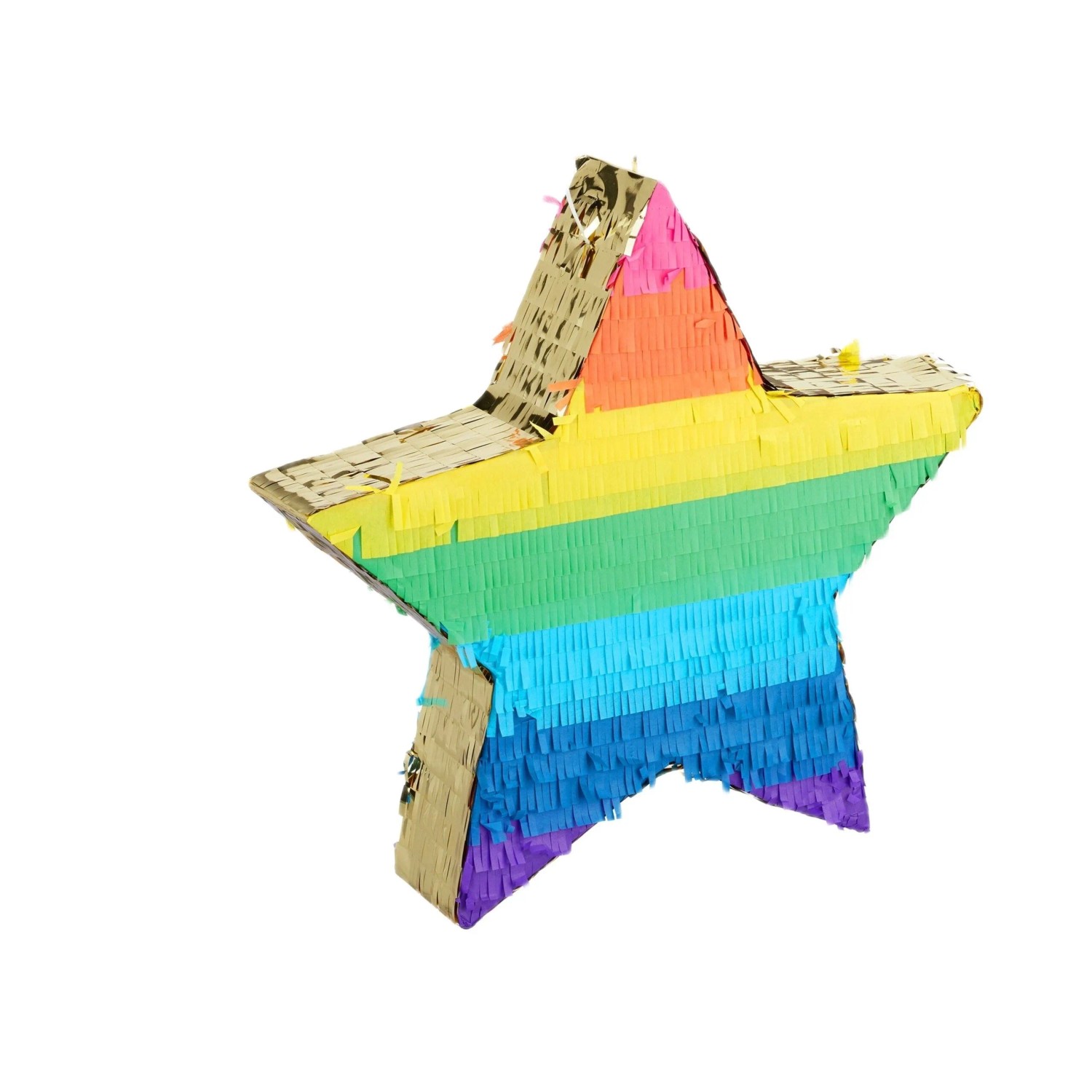 Relaxdays Sternpinata Papier Bunt Gold Zum Befüllen 49 cm x 45 cm x 9 cm 140 g