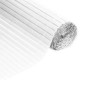 Graue PROREGAL Fi-Chi PVC Sichtschutzmatte, gerollt.