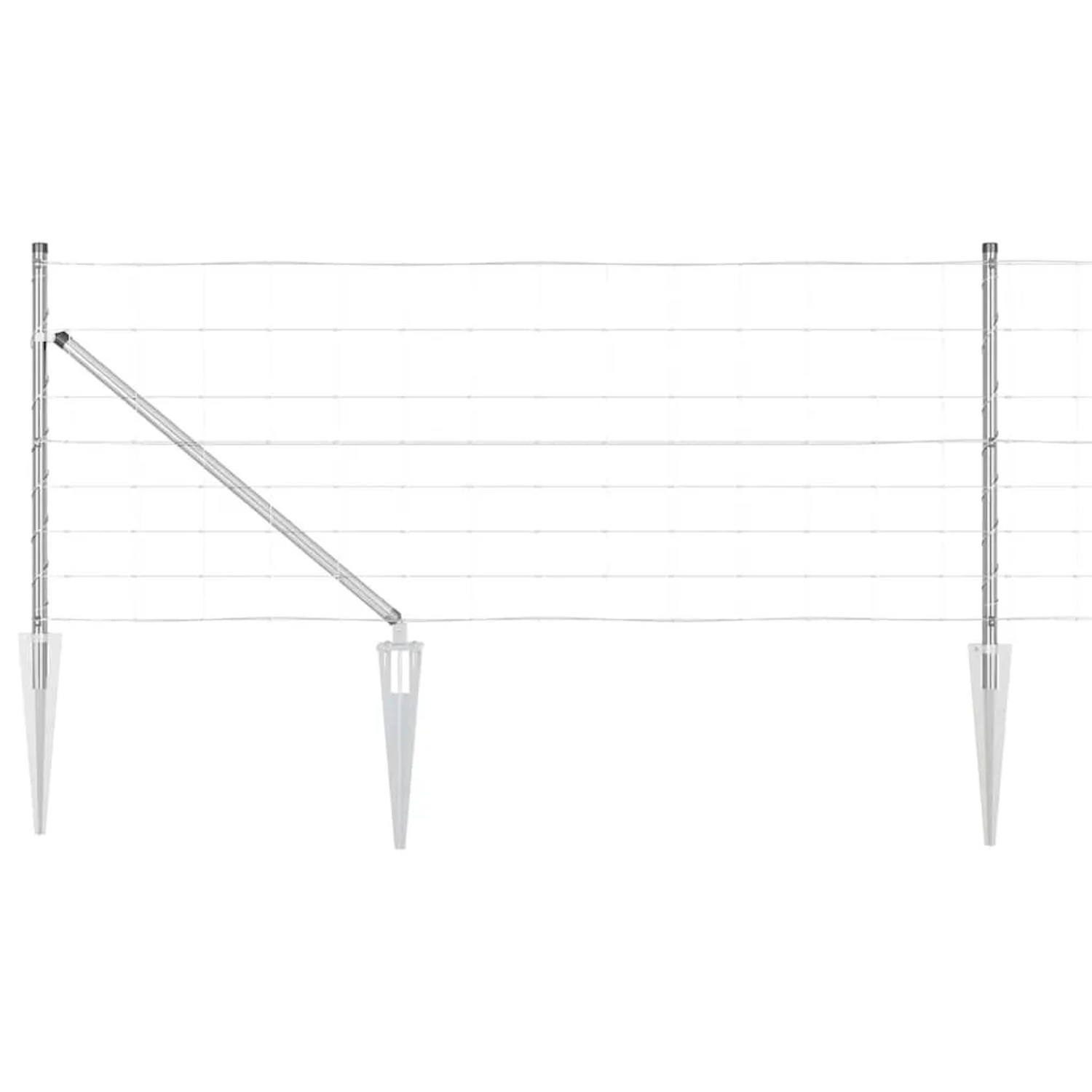 vidaXL Zaunpfosten Galvanisiert 50 x 0,8 m Stahl 3351447 günstig online kaufen