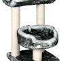 Trixie Kratzbaum Isaba, 62 cm, schwarz-weiß, mit Plüsch und Sisalstämmen.