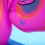 Detailaufnahme: Pinkes Bestway Wasserspielcenter Unterwasserwelt mit Ventil.