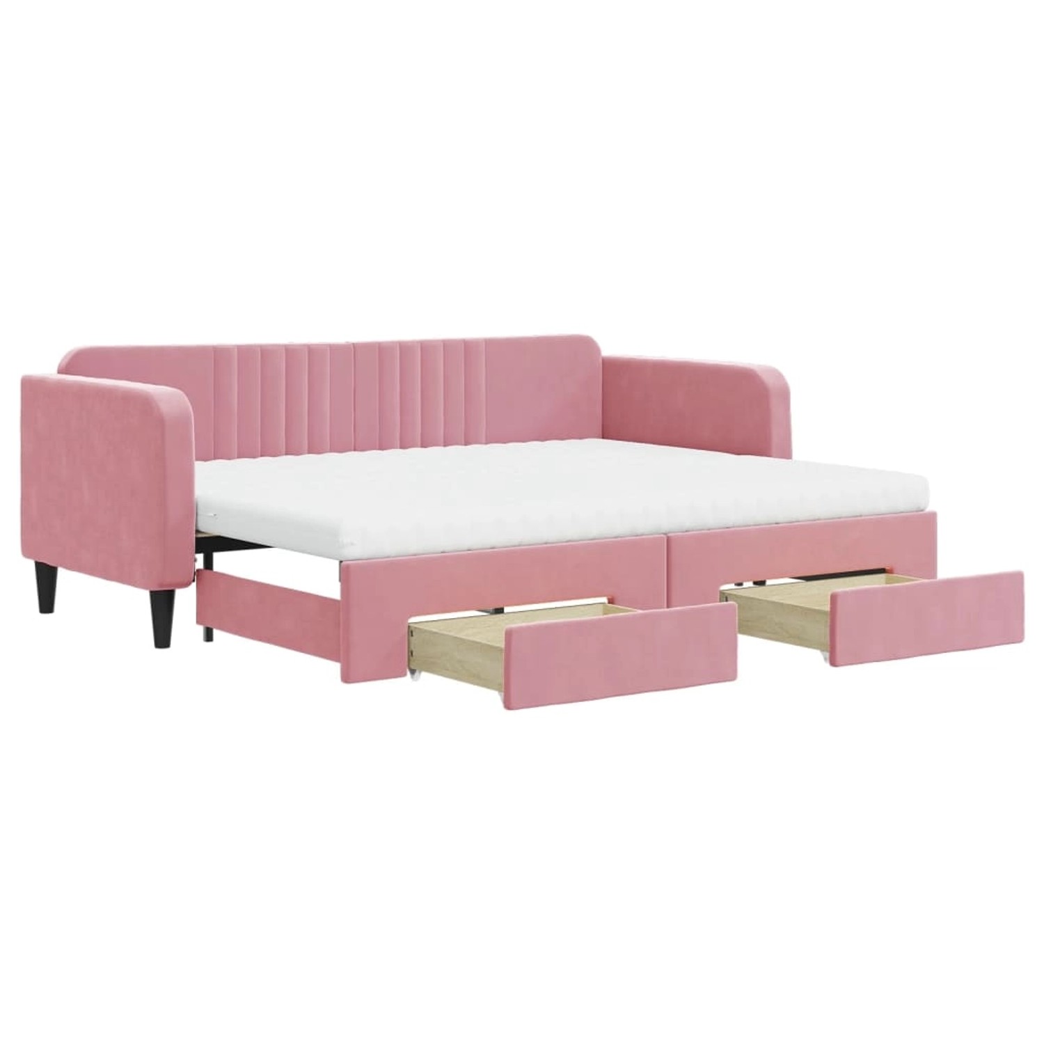 vidaXL Tagesbett Ausziehbar mit Schubladen Rosa 80x200 cm Samt1847119 günstig online kaufen
