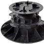 Schwarzer, justierbarer GS Terrassen Stellfuß (70-120 mm) für Platten.