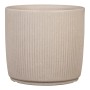 Scheurich Linetto Pflanzgefäß, Ø 46,6 cm, Sandfarben, mit Rillenmuster.