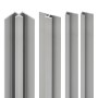Schulte ExpressPlus DecoDesign Profilset Alu Natur, bestehend aus Eck-, Flächen- und Endprofilen.