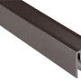 Kovalex WPC Seitenabschluss in Graubraun, 4,7x6,2x250cm für Terrassendielen.