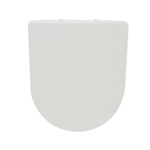 Weißer MSV WC-Sitz aus Duroplast mit Slow-Close-Mechanismus und Edelstahl-Scharnieren.