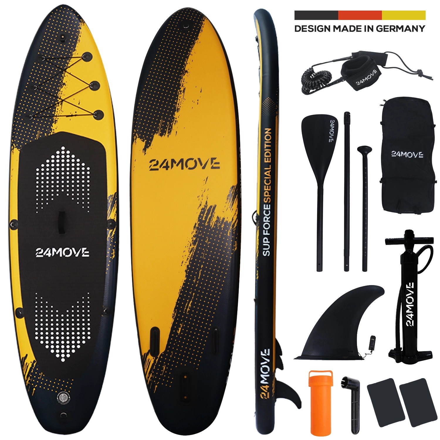 24MOVE Standup Paddle Board SUP- inkl. umfangreichem Zubehör - Special Force - 320 x 80 x 15cm