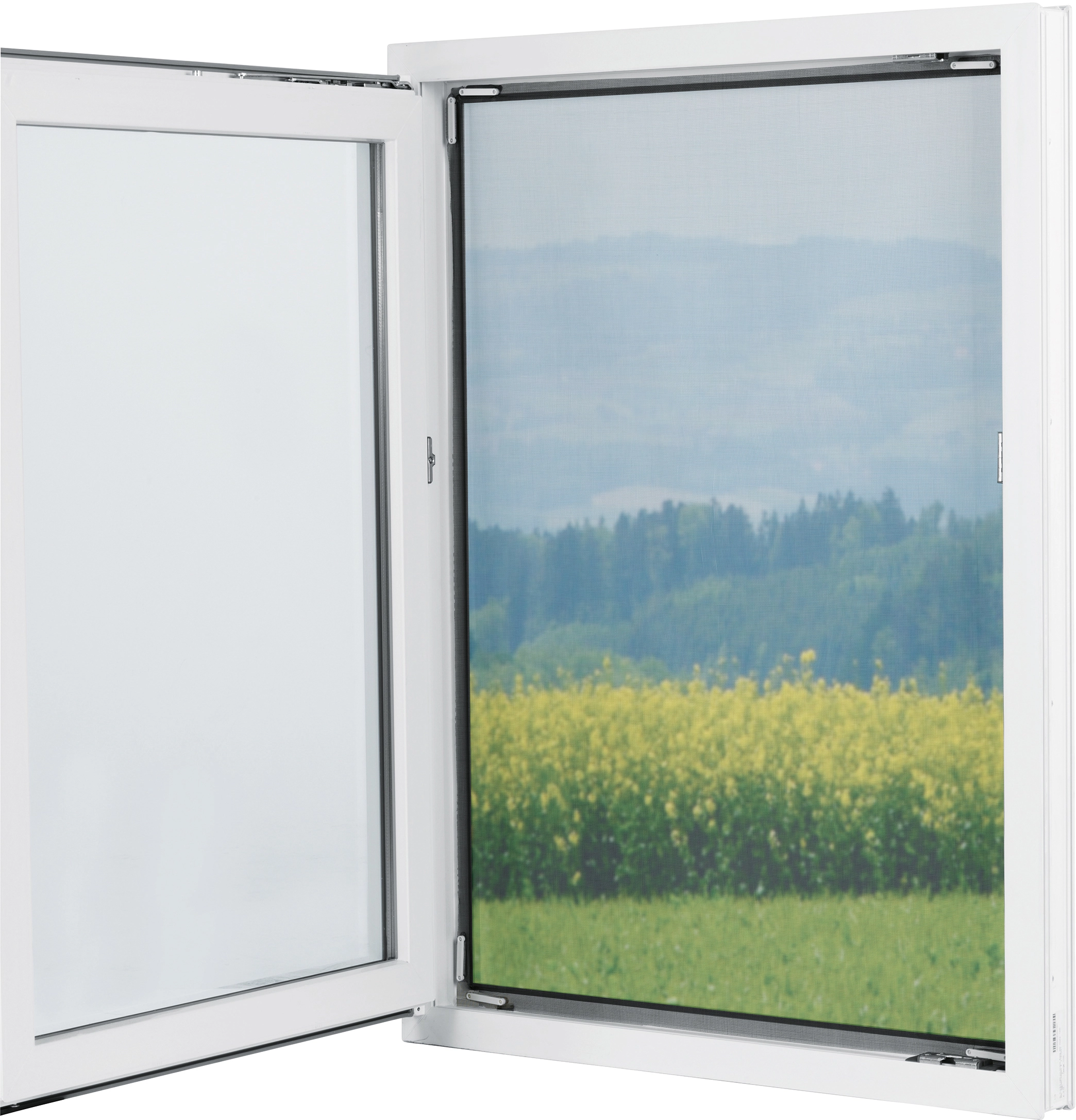 Fenster-Moskitonetz, verstellbar für Fenster, waschbares Netz,  Insektenschutz, schneidbar (130 cm x 150 cm, 2 Stück, schwarz)