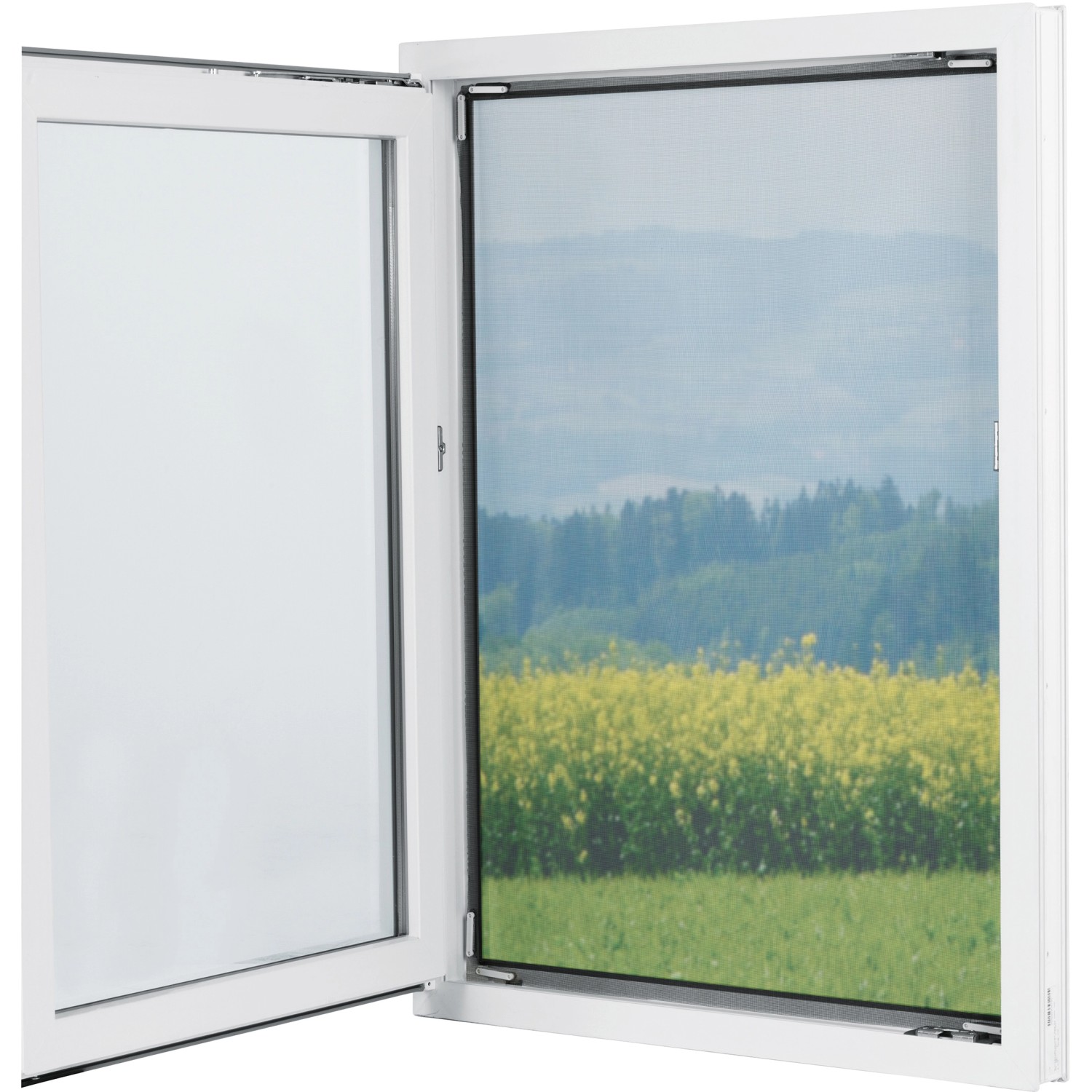 Easymaxx Fenster-Moskitonetz Magic Klick Schwarz 150 cm x 130 cm