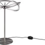 Moderne Trio LED Tischleuchte Charivari in Nickel matt. Design-Tischlampe mit Dimmer für Wohnraum.