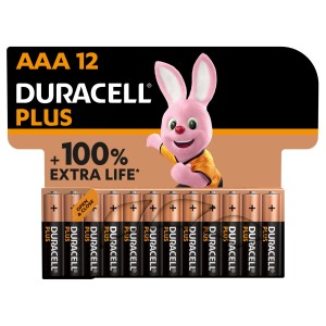 Duracell Alkaline AAA Batterien, 12er-Pack. Leistungsstarke Batterien für diverse Geräte.