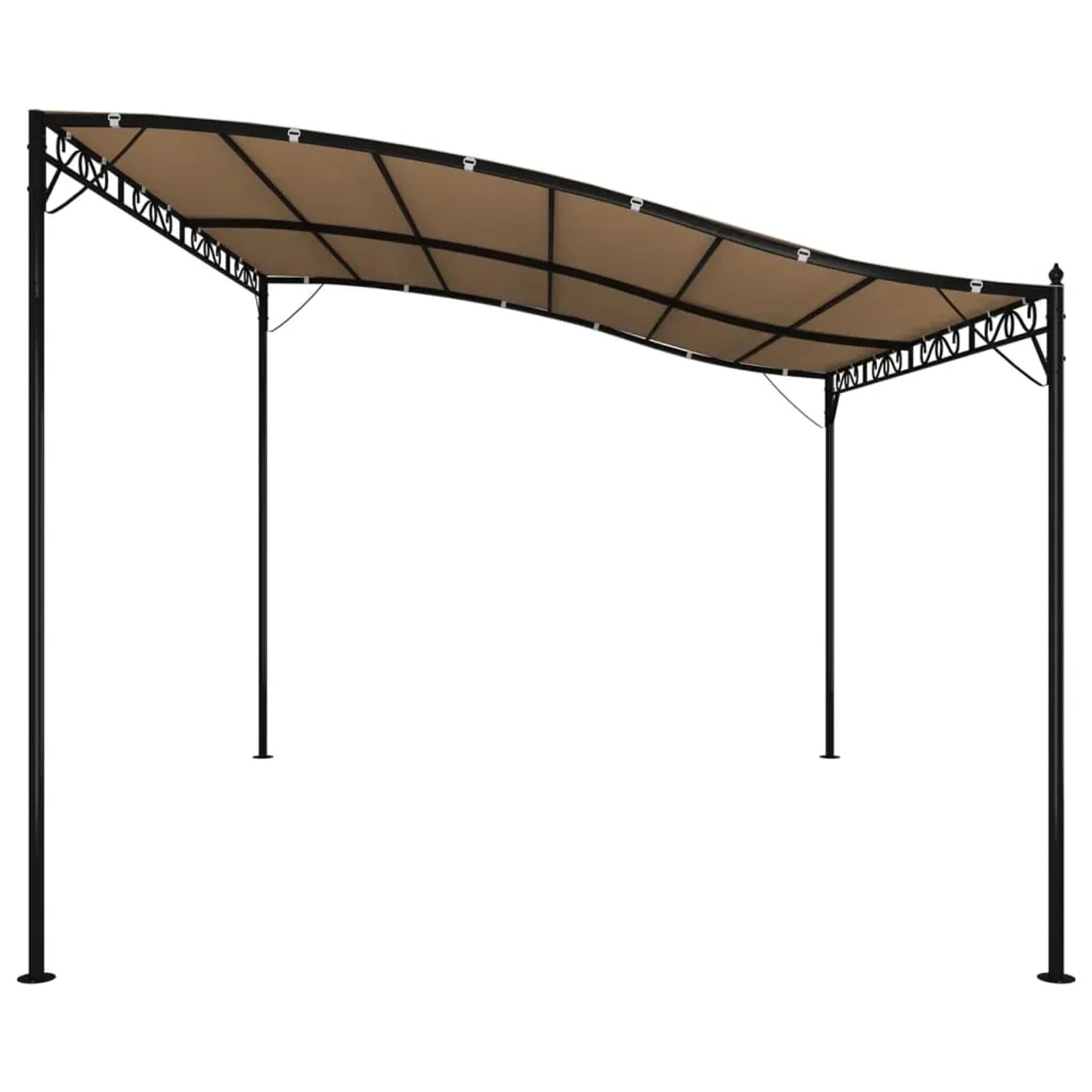 VidaXL Markise, taupe, 4x3 m, Stoff und Stahl. Sonnenschutz für Garten, Terrasse oder Balkon.