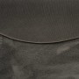 Detailansicht: Anthrazitfarbener, runder Hochflor Teppich Melia (200x200cm) mit rutschfester Unterseite.