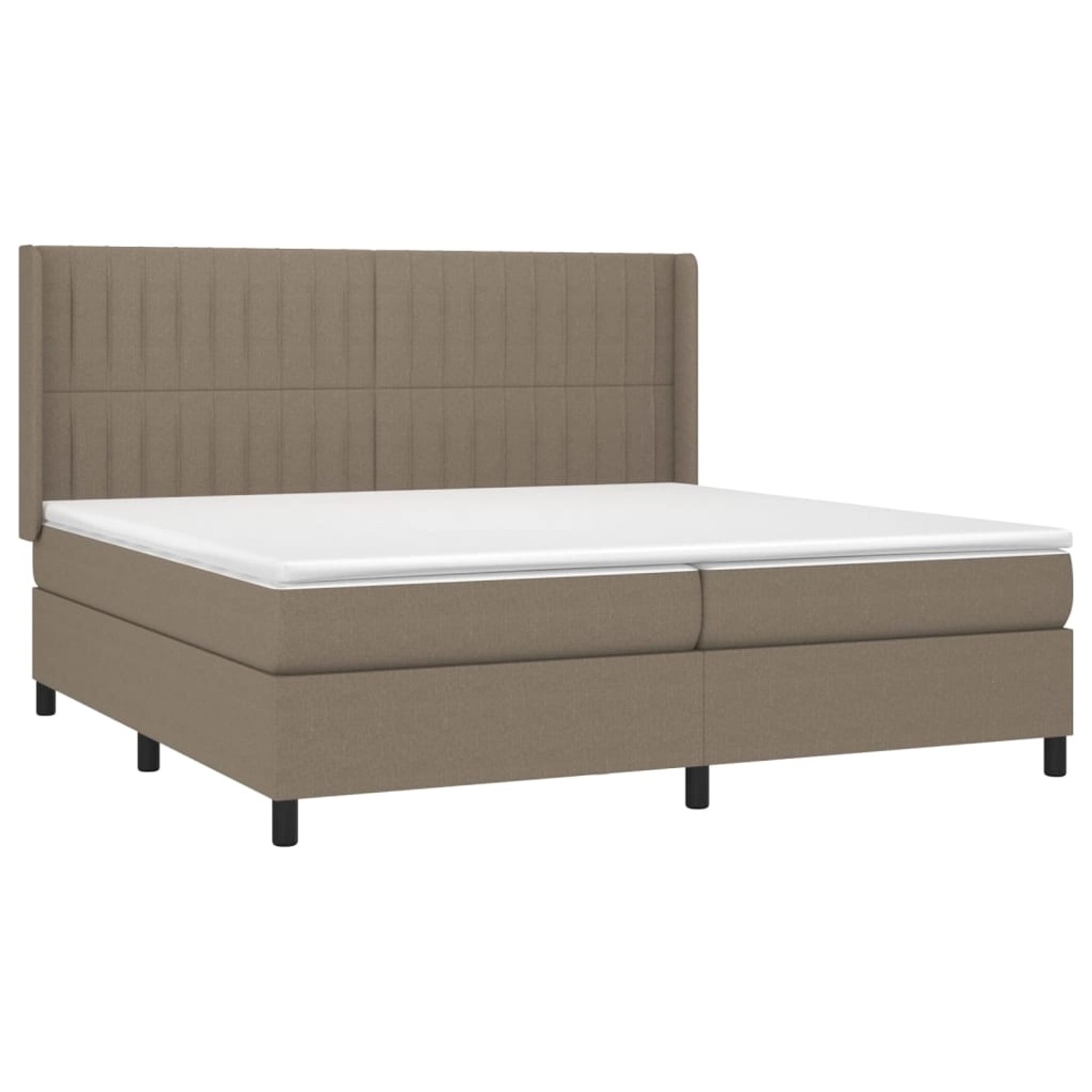 vidaXL Boxspringbett mit Matratze & LED Taupe 200x200 cm Stoff 3138505 günstig online kaufen