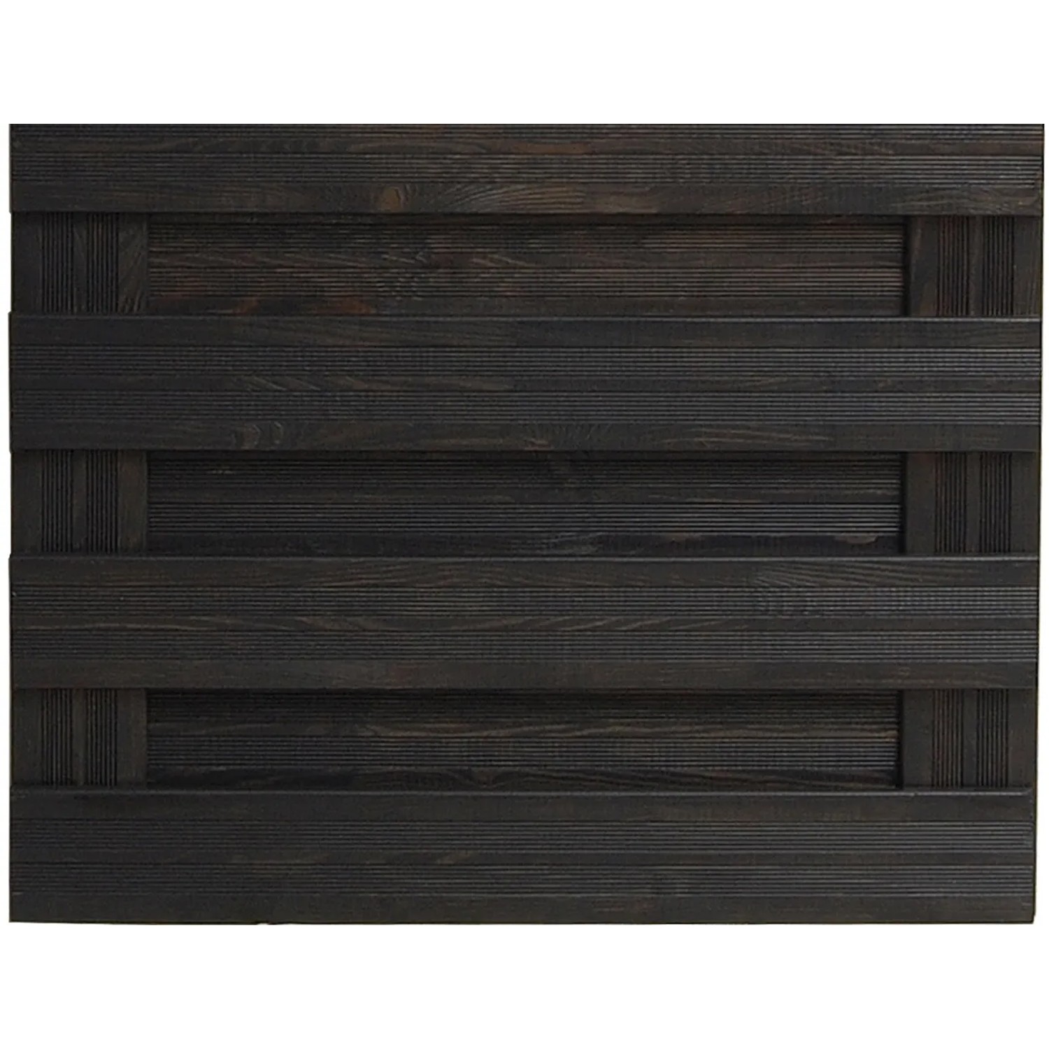 Anthrazitfarbenes Sichtschutzzaun-Anschlusselement Goch aus lasiertem Holz, 180/90 x 90 cm.