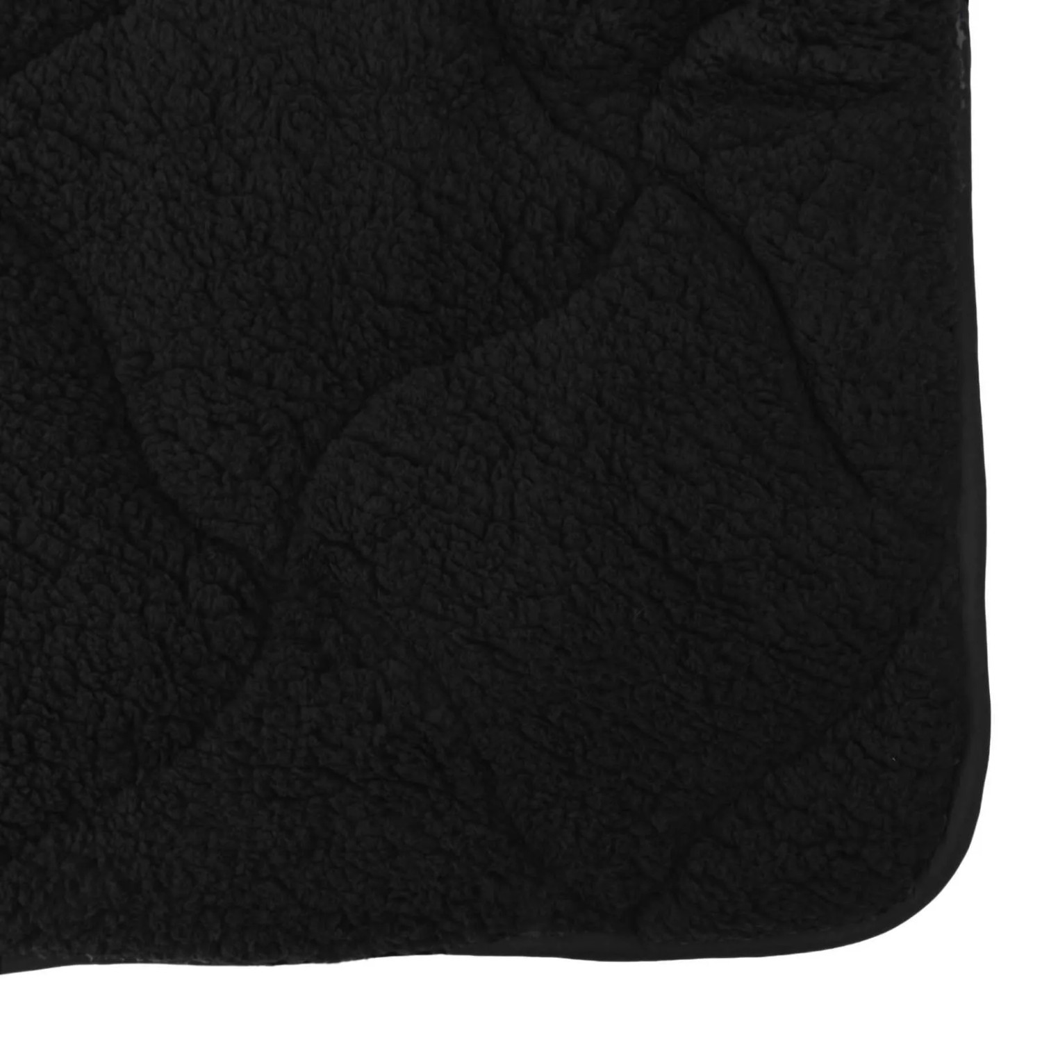Schwarze vidaXL Sommerdecke (240x260 cm) aus Mikrofaser und Teddy-Fleece.