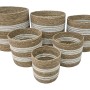 6-teiliges Korb-Set Giada von Boltze, braun/natur, aus Seegras und Jute. Dekorative Aufbewahrungsboxen.