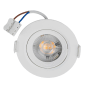 Weißer, dimmbarer LUXULA LED Einbauspot, 5W, 450lm, 38° Abstrahlwinkel. Inkl. Netzteil.