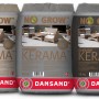 Drei Säcke Dansand Kerama Fugensand in Natur, Grau und Anthrazit, 15 kg, unkrauthemmend.