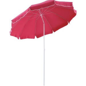 Rosa-roter Balkonschirm Toluca Ø 200 cm mit Knickfunktion für Balkon oder Terrasse.