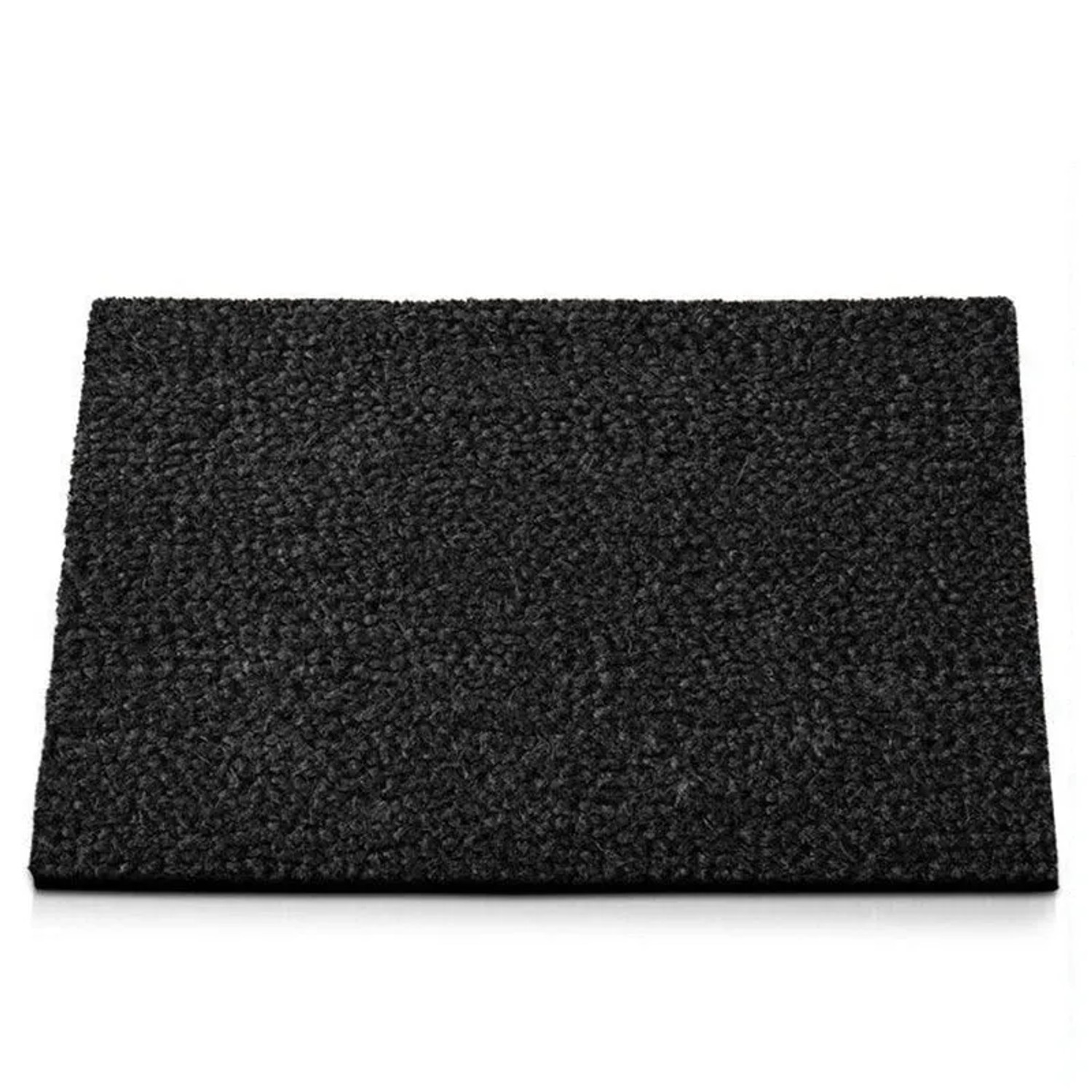 Schwarze KARAT Kokosmatte, 40x60 cm, als Fußabtreter für den Eingangsbereich.