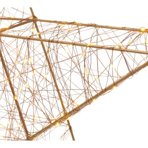 Goldene LED-Figur Stern (60 cm) für stimmungsvolle Weihnachtsdeko im Innen- und Außenbereich.