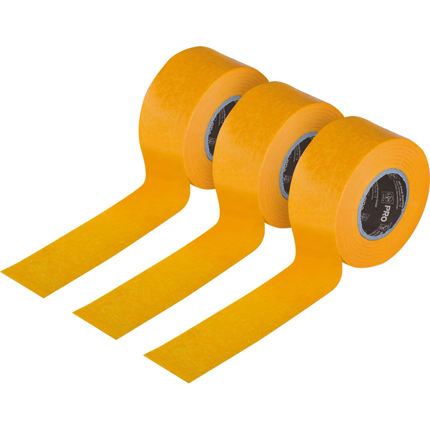 LUX-TOOLS PRO Mini-Malerband Washi-Tape Gelb 30 mm x 25 mm 3 Stück