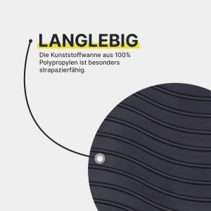 Bestlivings Schuhabtropfschale, Fußmatte aus Polypropylen mit Rillenstruktur, 38x38 cm.