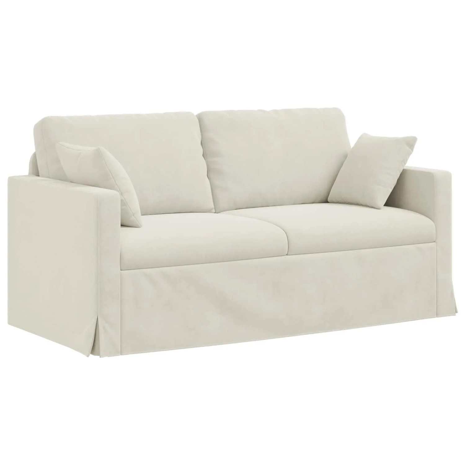 vidaXL Sofa Creme 158 x 78 x 80 cm Samt 42024429