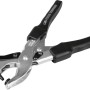 LUX-TOOLS PRO Revolverlochzange 250 mm, vernickelt, mit schwarzen 3-Komponenten Griffen für präzises Lochen.