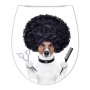 Banjado Premium WC-Sitz mit Motiv Friseur Jack Russel. Toilettendeckel mit Absenkautomatik.