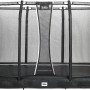 Schwarzes Salta Premium Ground Trampolin, 366x244 cm, mit Sicherheitsnetz für den Garten.