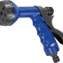 LUX-TOOLS Gartenbrause Classic, 4-teilig, blaue Gartenspritze mit verschiedenen Strahlarten.