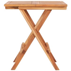 Klappbarer Bistrotisch aus Teakholz, 60x60 cm, ideal für Garten und Terrasse.