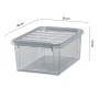 Graue SmartStore Colour 15 Aufbewahrungsbox mit Deckel und transparenten Wänden.
