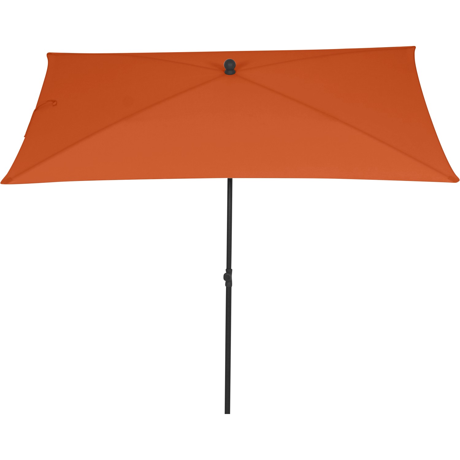 Rechteckiger, terra-farbener Siena Garden Marktschirm City, 210x140 cm, mit Schieber.