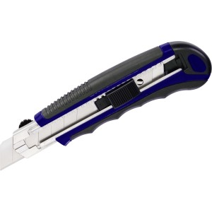 LUX Cuttermesser 25 mm Comfort mit ausfahrbarer Klinge und blau-schwarzem Griff.
