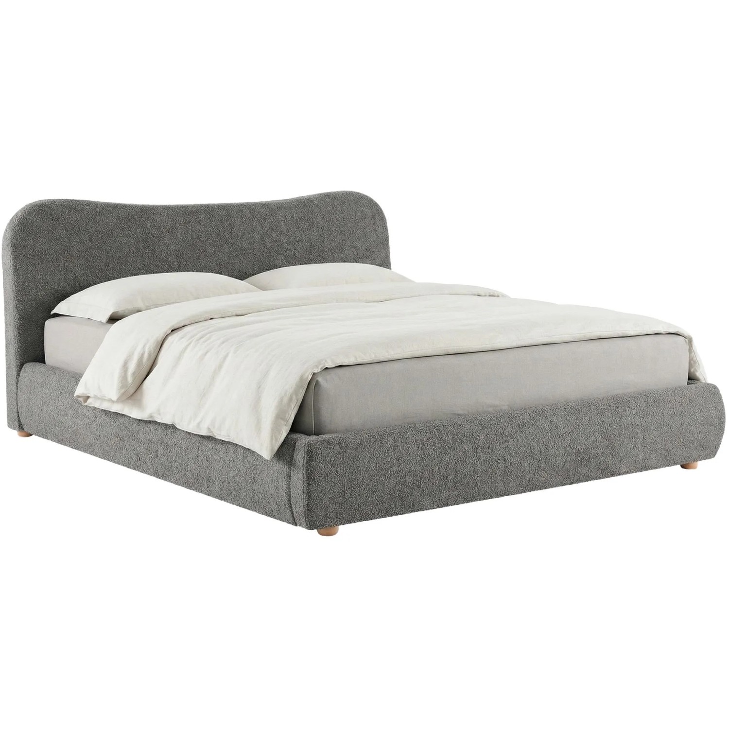 DELUKE Polsterbett OLE 180x200cm mit Stauraum 200x224x100cm Stoff Dunkelgrau Bettgestell Doppelbett Modern