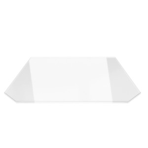ECOfoxx Funkenschutzplatte Glasbodenplatte Sechseck 100x100cm