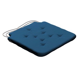 Marineblaues Dekoria Stuhlkissen Christoph mit Bindebändern, 42x41x3,5 cm.