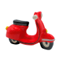 Dekohelden24 Sparfigur Führerschein Spardose Sparbüchse Spardose Rollerführerschein Sparschwein als Roller in Rot aus Keramik L/B/H 20 x 10 x 11 cm_5